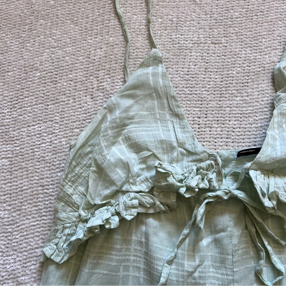 ASOS Design Mint Green Ruffle Jumpsuit - Picture 5 of 6